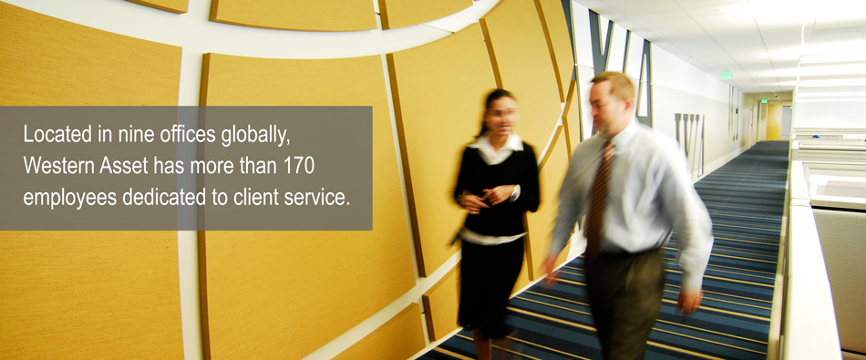 Located in nine offices globally, Western Asset has more than 170 employees dedicated to client service