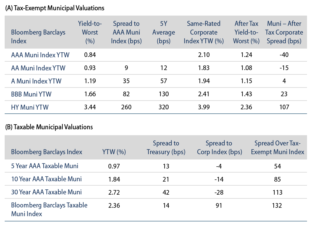 Explore Tax-Exempt and Taxable Municipal Valuation 