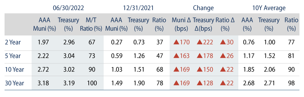 Municipal Bond Yields and Index Return Mid-Year Review